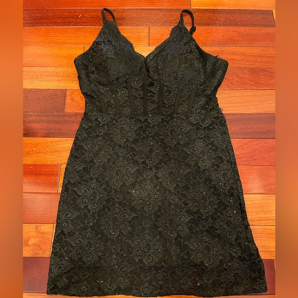 Lace Mini Amina Corset Dress with Sparkle Detail
